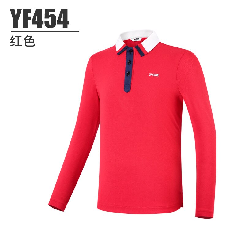 PGM Golf Girls Long Sleeve Shirts Autumn and Winter Golf Children&#39;s Wear College T-Shirt Soft YF454 - KiwisLove