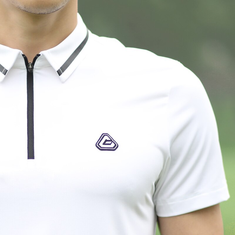 PGM Men&#39;s Short Sleeve Golf T-Shirt Summer Striped Print Sport Tshirt Polo Shirt Quick Drying Golf Clothing Sportswear YF245 - KiwisLove