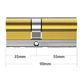 common Security door Lock Brass Cylinder  Anti Pry Stainless Steel Anti-collision beam Class C Cylinder 10 alloy keys key lock - KiwisLove