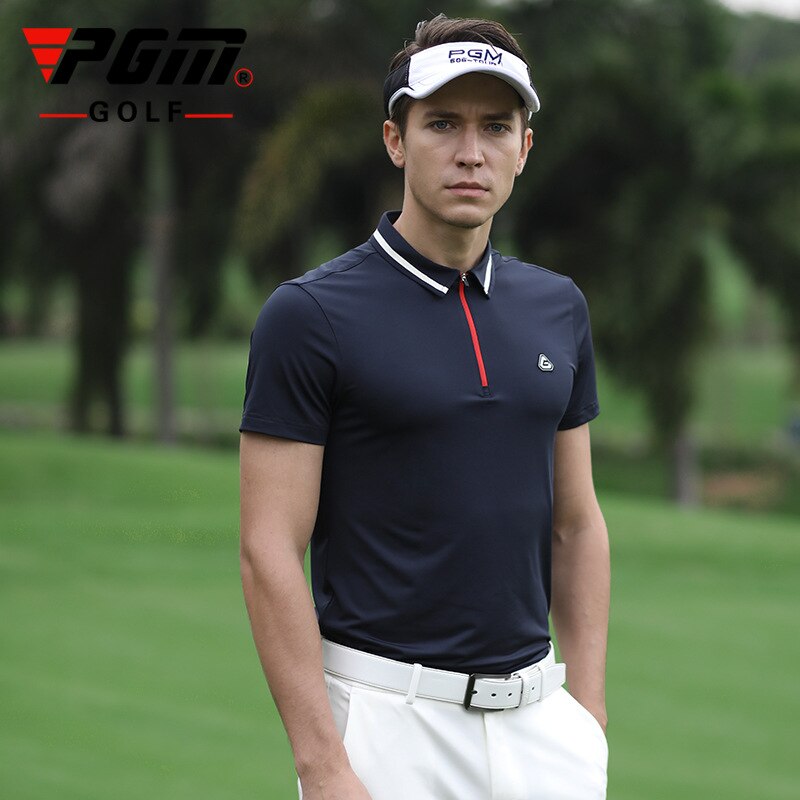 PGM Men&#39;s Short Sleeve Golf T-Shirt Summer Striped Print Sport Tshirt Polo Shirt Quick Drying Golf Clothing Sportswear YF245 - KiwisLove