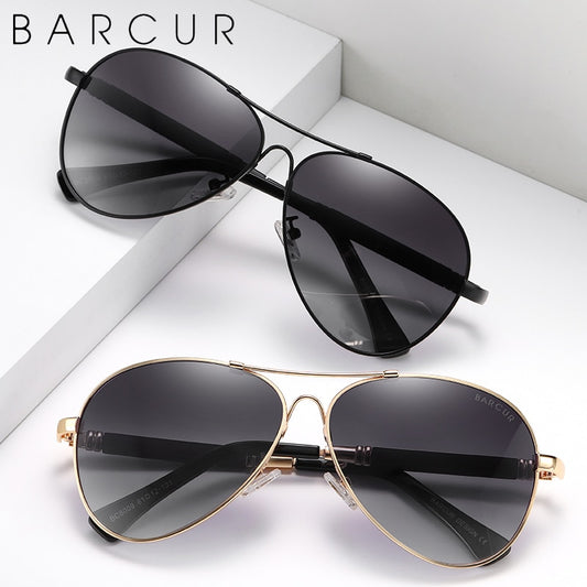 BARCUR Original Men Sunglasses Polarized Anti Blue Light Protect Men's Sun Glasses Women Pilot UV400 Eyewear - KiwisLove
