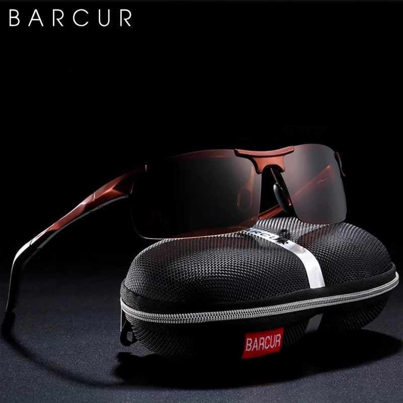 BARCUR Sport Classic Design Aluminum Sunglasses Men Women Polarized Anti-Reflective Photochromic Sun Glasses UV400 - KiwisLove