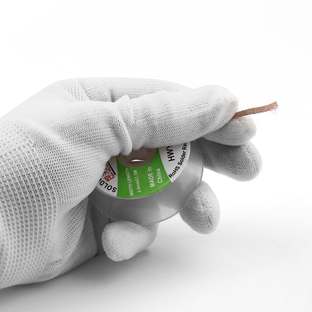 Desoldering Braid Soldering Solder Remover Wick 1.5mm 2.0mm 2.5mm 3.0mm 3.5mm Length1.5M 5 FT For Soldering - KiwisLove