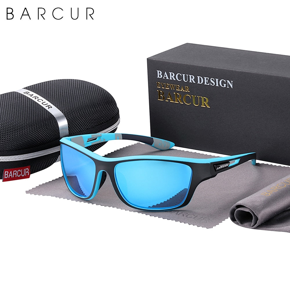 BARCUR Sport TR90 Sunglasses Driving Men Polarized Women Sun Glasses Fashion Glasses UV400 - KiwisLove