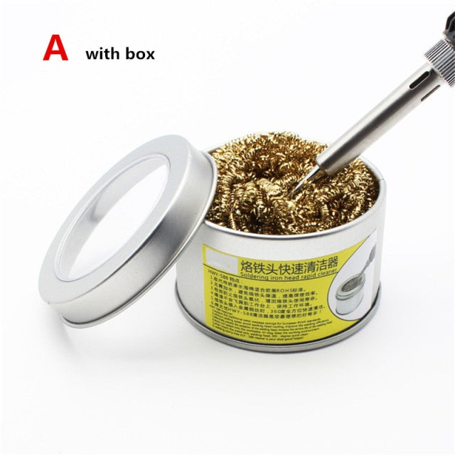 Desoldering soldering iron mesh filter cleaning nozzle tip copper wire ball - KiwisLove
