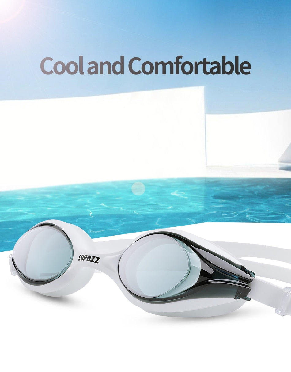 COPOZZ Swim Glasses Goggles Anti Fog  Leak UV Protection Eyewear Professional - KiwisLove