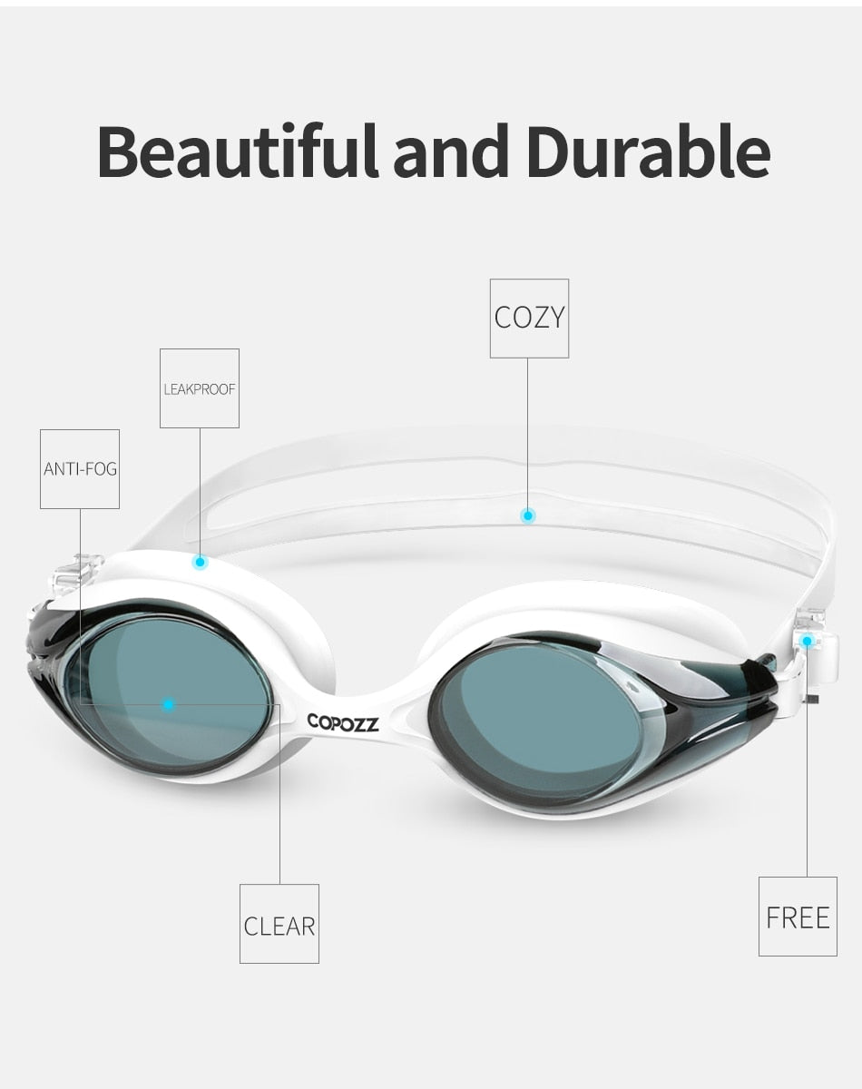 COPOZZ Swim Glasses Goggles Anti Fog  Leak UV Protection Eyewear Professional - KiwisLove