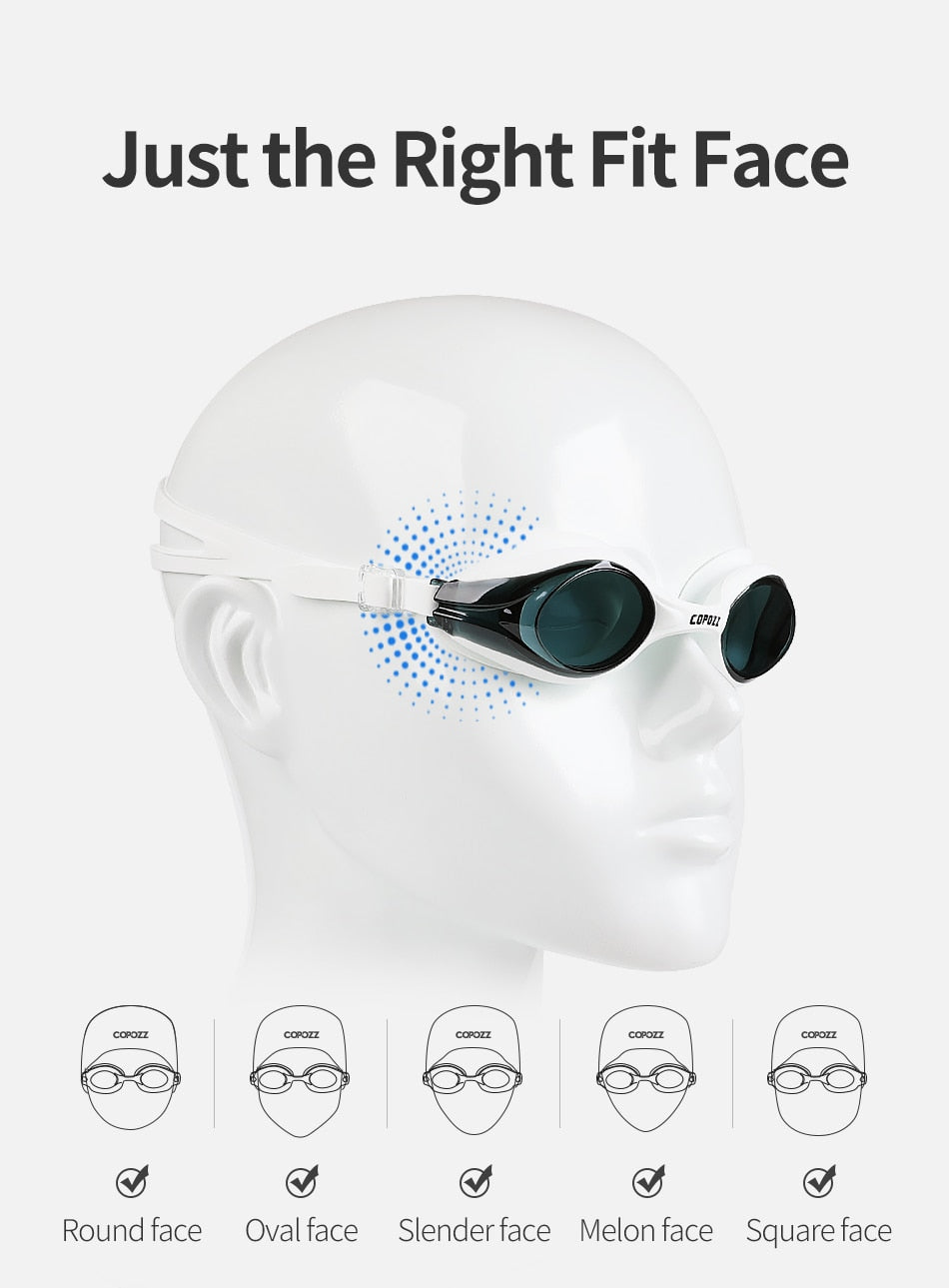 COPOZZ Swim Glasses Goggles Anti Fog  Leak UV Protection Eyewear Professional - KiwisLove