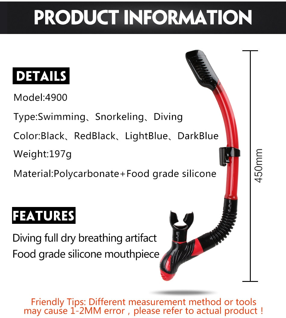 Copozz Brand Professional Scuba Diving Mask Snorkels  Swimming Tube Set - KiwisLove