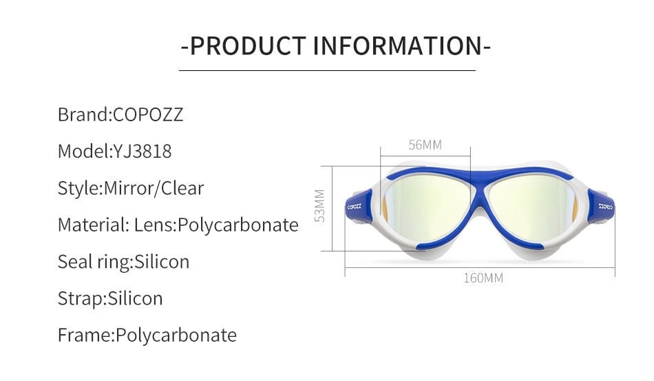 COPOZZ Children Swimming Goggles Eyewear Anti Fog kids Cool  Boy Girl - KiwisLove