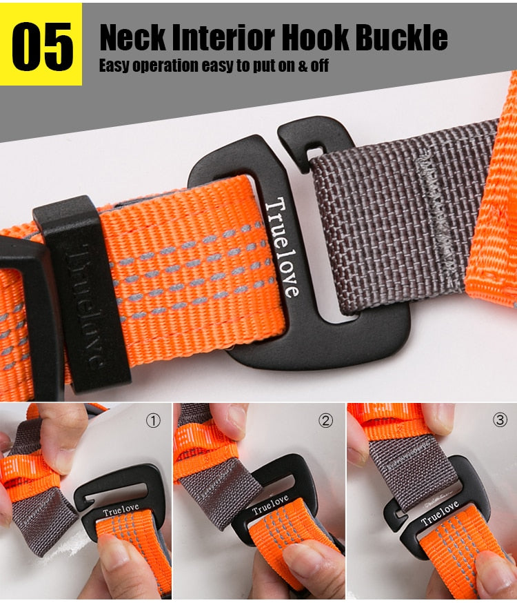 Truelove Dog Harness Adjustable Reflective Nylon with Collar Leash LED Light Neoprene Padded Hiking Running TLH6171 Dropshipping - KiwisLove