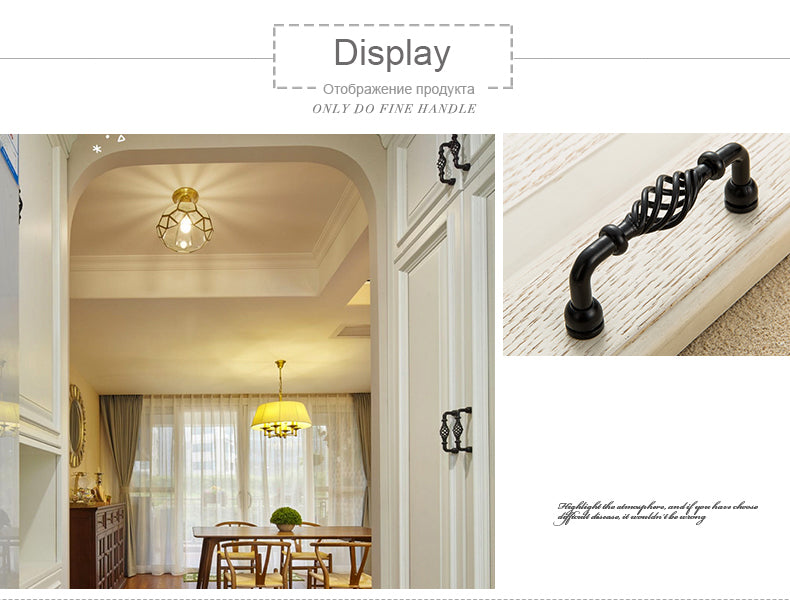 Vintage Antique Bronze Cabinet Handles Hollow Out Birdcage Handles - KiwisLove