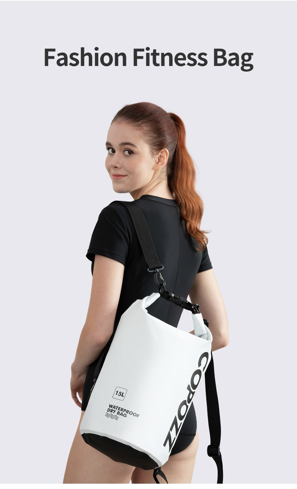 COPOZZ Swimming Bags Waterproof 15L Outdoor Sport Roll Top - KiwisLove