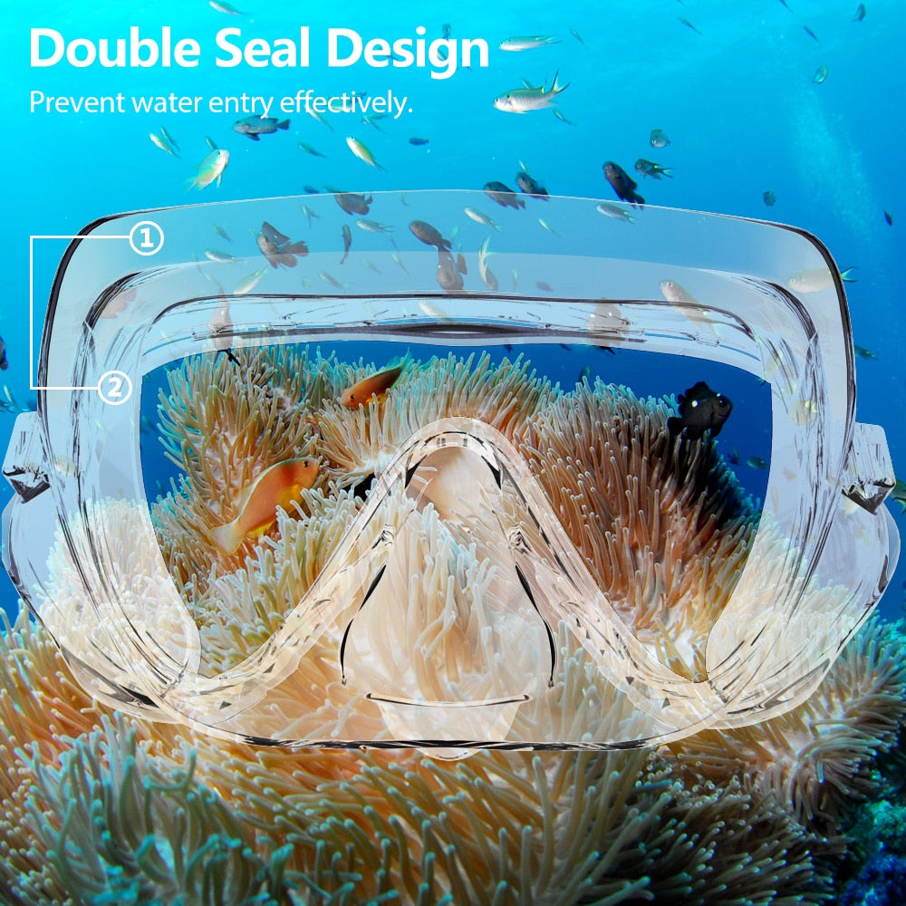 Copozz Professional Skuba Diving Mask Goggles Wide Vision Watersports - KiwisLove