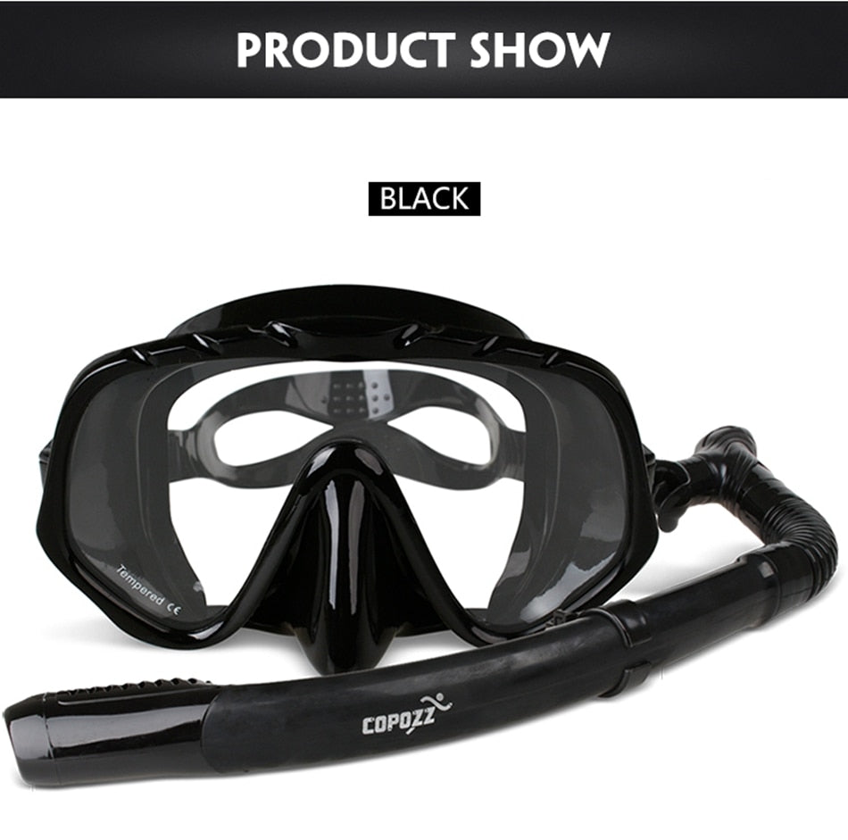 Copozz Professional Skuba Diving Mask Goggles Wide Vision Watersports - KiwisLove