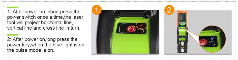 Huepar 902CG Green Beam Cross Line Laser 360-Degree - KiwisLove