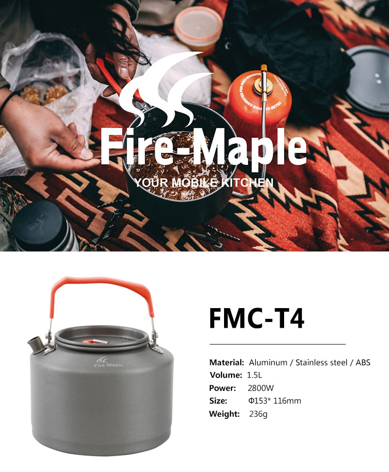 Fire Maple FMC-T4 Kettle Coffee Tea 1.5L - KiwisLove