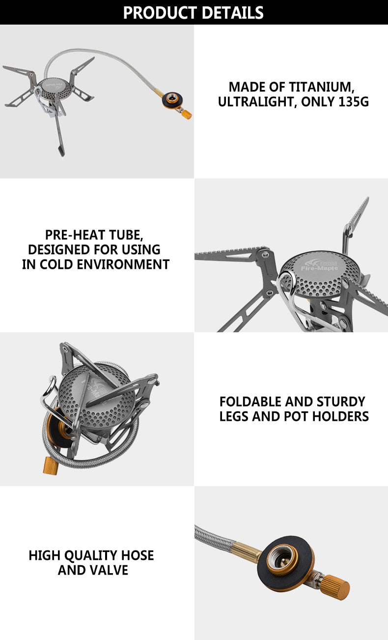 Fire Maple Titanium Gas burners Blade 2 Ultra Light 135g Gas Stoves Cooker - KiwisLove