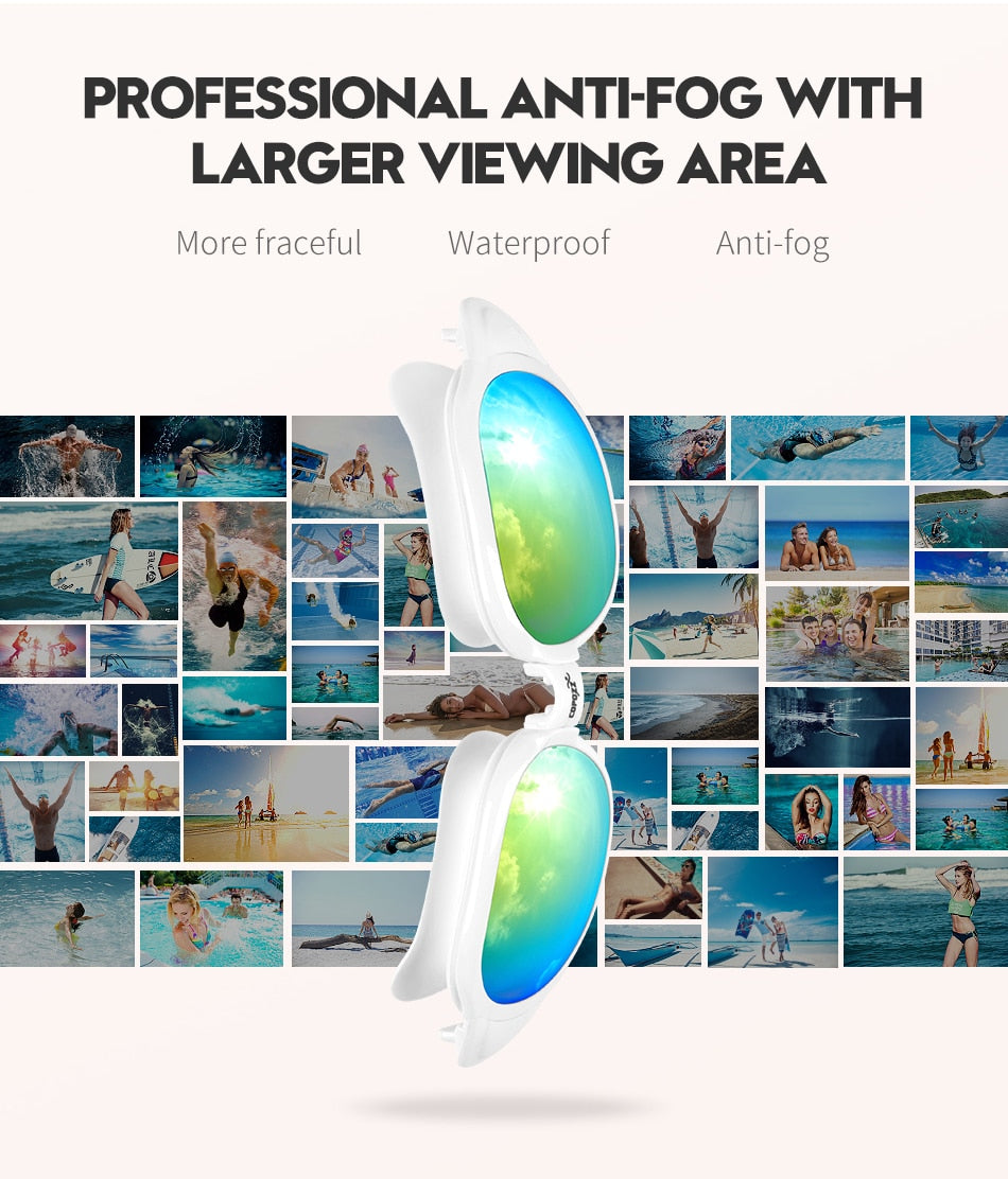 COPOZZ Myopia -1.5 to -7 Swimming Goggles Professional Anti fog Glasses - KiwisLove
