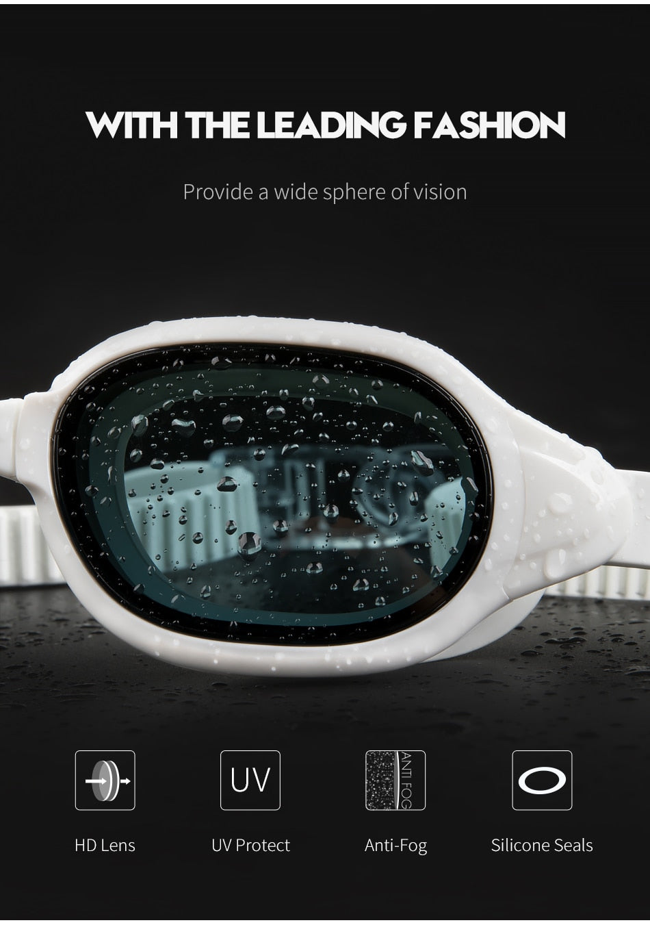 COPOZZ Myopia -1.5 to -7 Swimming Goggles Professional Anti fog Glasses - KiwisLove