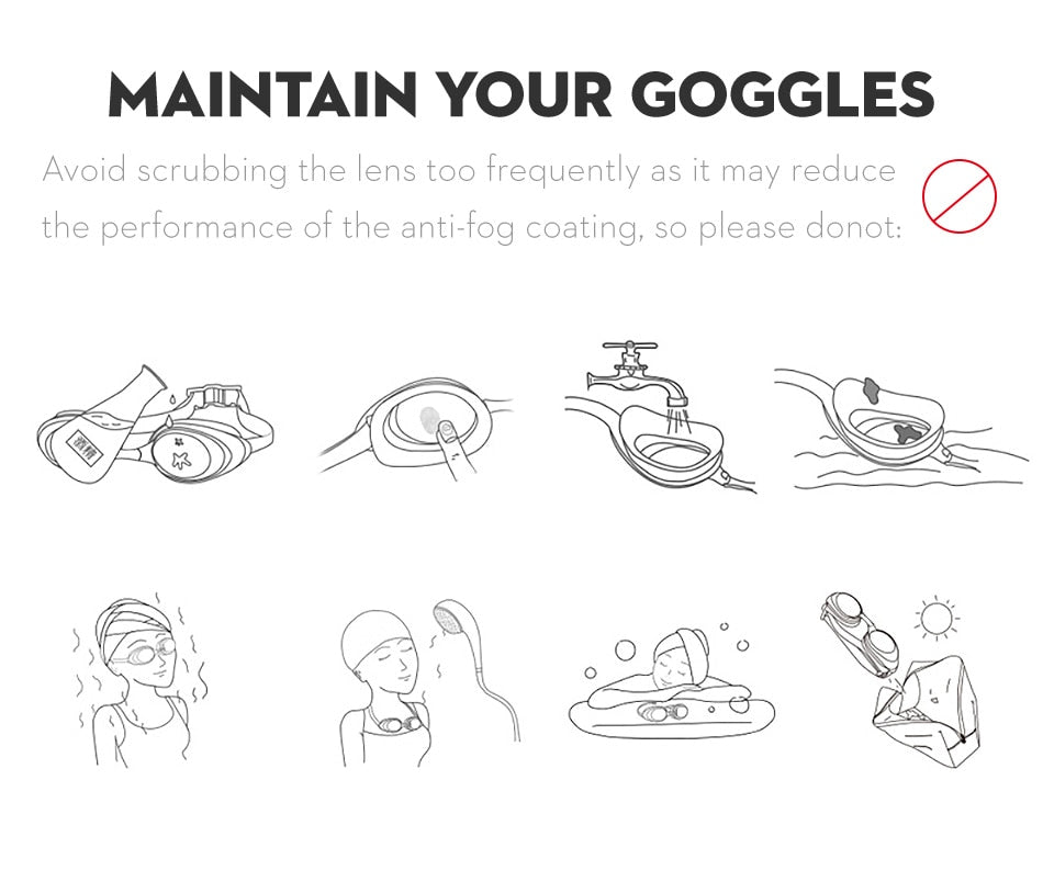 COPOZZ Myopia -1.5 to -7 Swimming Goggles Professional Anti fog Glasses - KiwisLove