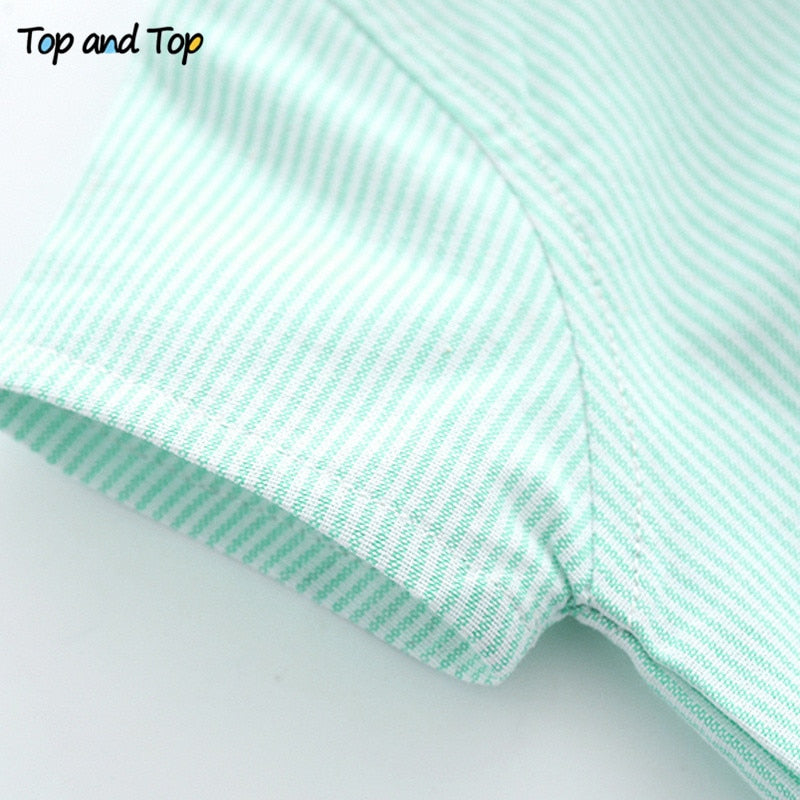 Cotton Short Sleeve Rompers Shirts + Shorts + Bow Tie 3pcs/set - KiwisLove