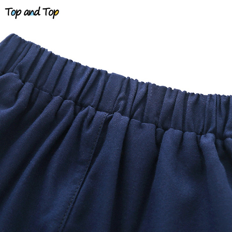 Cotton Short Sleeve Rompers Shirts + Shorts + Bow Tie 3pcs/set - KiwisLove