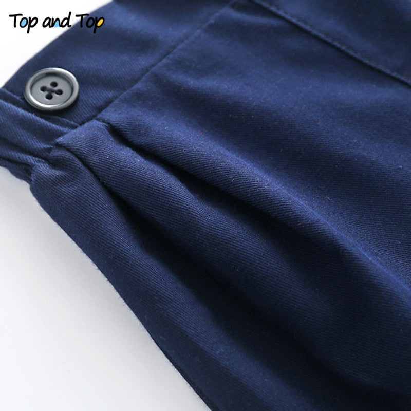 Cotton Short Sleeve Rompers Shirts + Shorts + Bow Tie 3pcs/set - KiwisLove