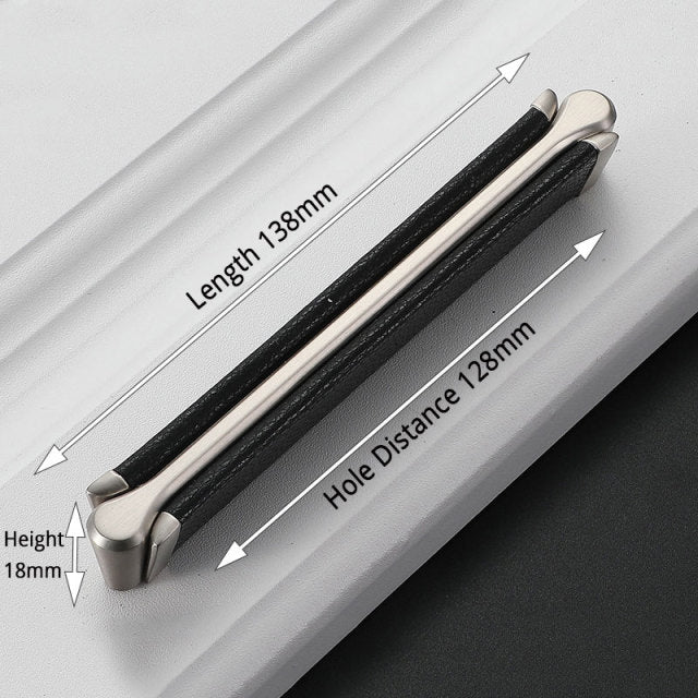 KAK Vintage Leather Cabinet Knobs and Handles Wardrobe Kitchen - KiwisLove