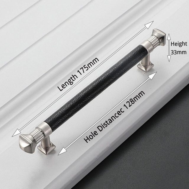 KAK Vintage Leather Cabinet Knobs and Handles Wardrobe Kitchen - KiwisLove