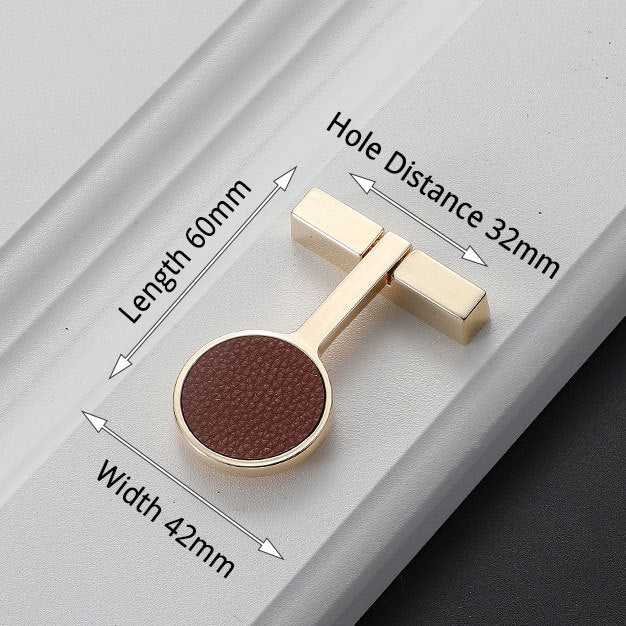 KAK Vintage Leather Cabinet Knobs and Handles Wardrobe Kitchen - KiwisLove
