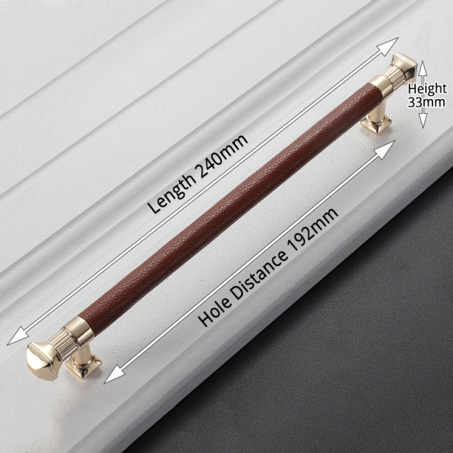 KAK Vintage Leather Cabinet Knobs and Handles Wardrobe Kitchen - KiwisLove