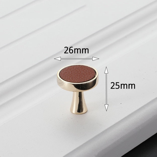 KAK Vintage Leather Cabinet Knobs and Handles Wardrobe Kitchen - KiwisLove