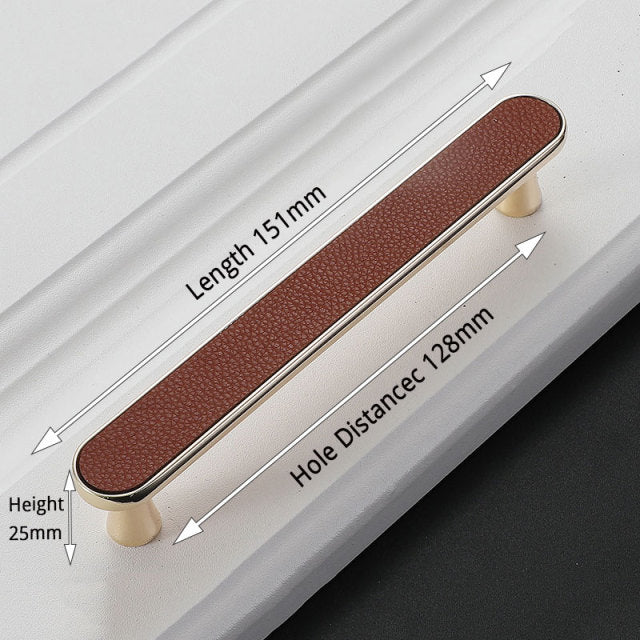 KAK Vintage Leather Cabinet Knobs and Handles Wardrobe Kitchen - KiwisLove