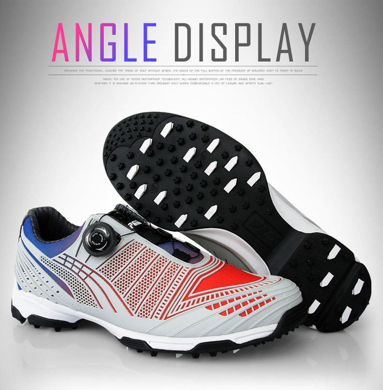 PGM golf shoes men's knob buckle shoelace breathable comfort - KiwisLove