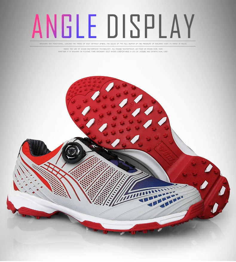 PGM golf shoes men's knob buckle shoelace breathable comfort - KiwisLove