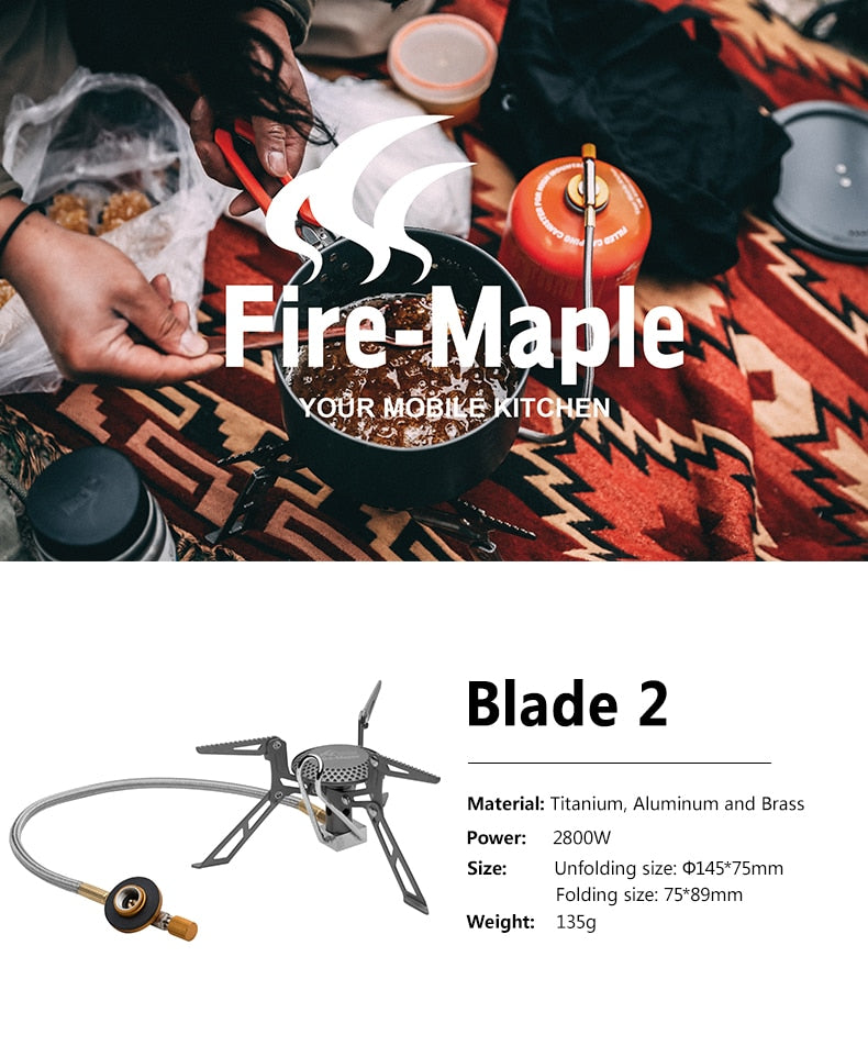 Fire Maple Titanium Gas burners Blade 2 Ultra Light 135g Gas Stoves Cooker - KiwisLove