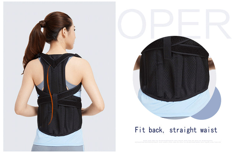 OPER Adjustable Posture Corrector Back Orthopedic Support Shoulder Brace Lumbar - KiwisLove