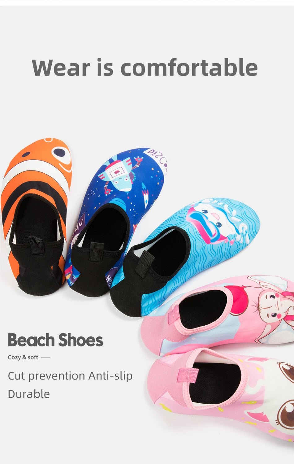 Kids Quick Dry Snorkel Swim Aqua Water Shoes Casual Footwear Slippers - KiwisLove