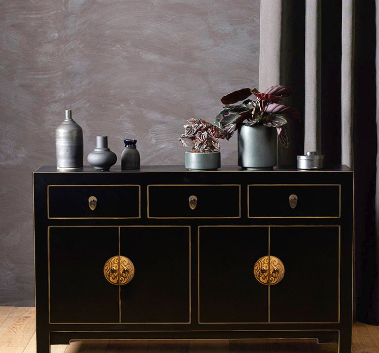 1 Pair Antique Bronze Cabinet Handles Vintage Chinese Style - KiwisLove