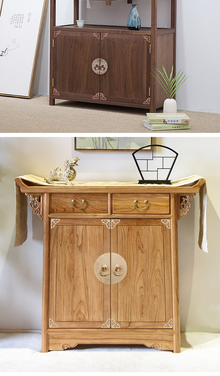 1 Pair Antique Bronze Cabinet Handles Vintage Chinese Style - KiwisLove