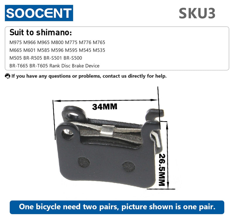 1 Pair MTB Mountain Bike Brake Pads for Shimano M445 355 395 - KiwisLove