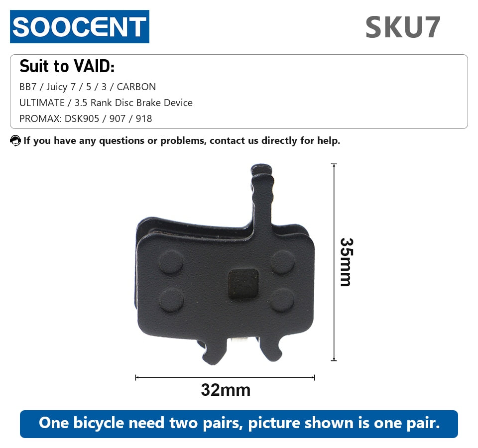 1 Pair MTB Mountain Bike Brake Pads for Shimano M445 355 395 - KiwisLove