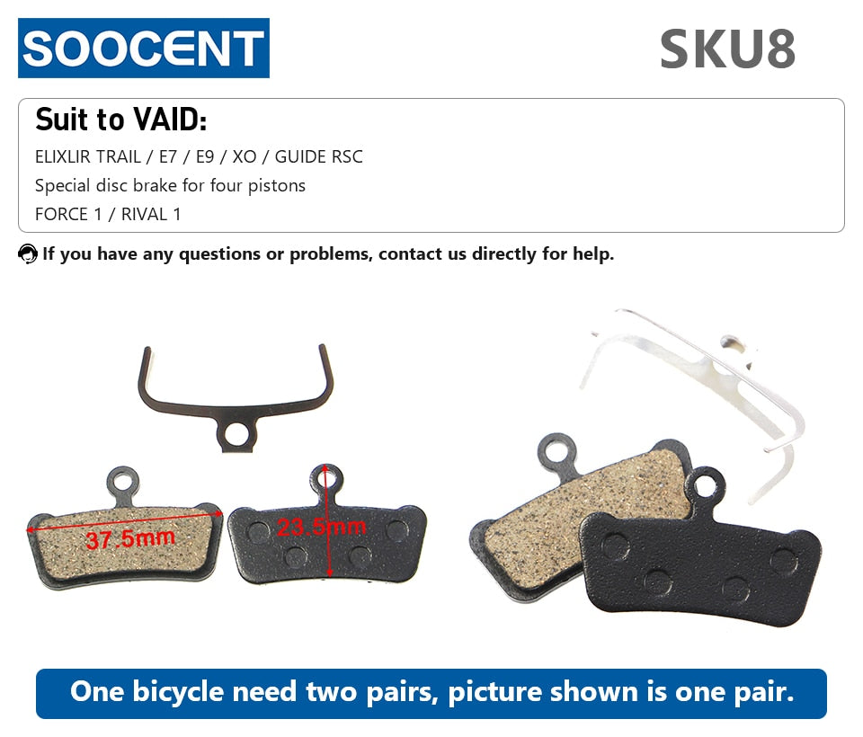 1 Pair MTB Mountain Bike Brake Pads for Shimano M445 355 395 - KiwisLove