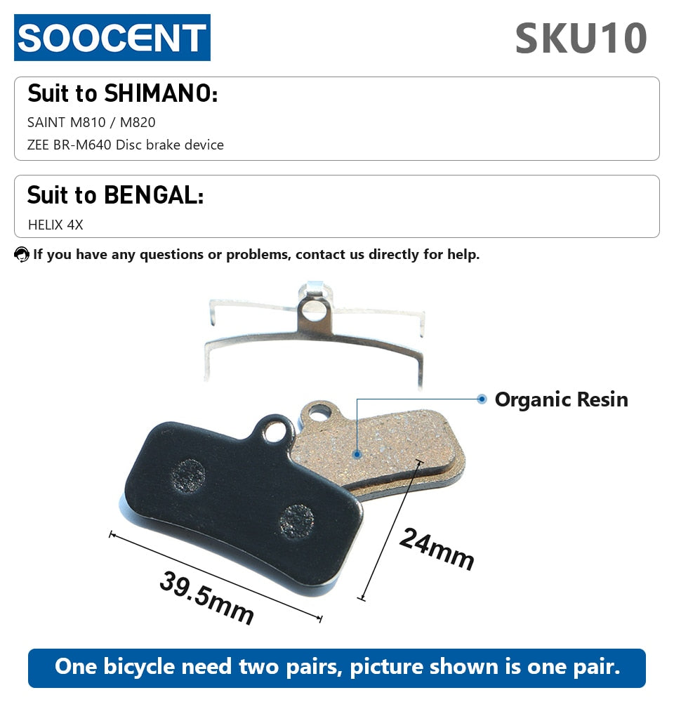 1 Pair MTB Mountain Bike Brake Pads for Shimano M445 355 395 - KiwisLove