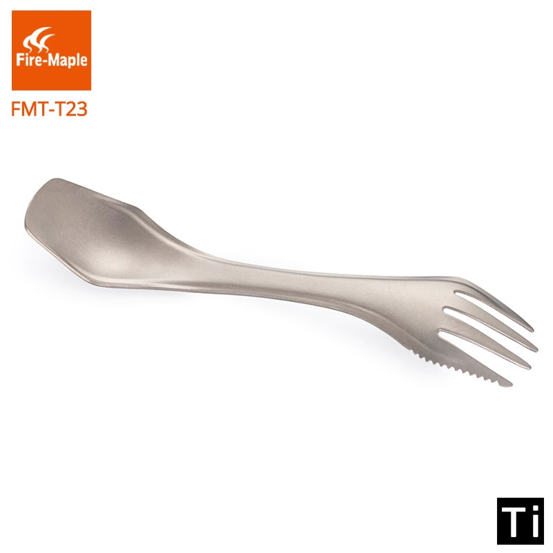 Fire Maple 3 In 1 Titanium Fork Cutlery Spork FMT-T23 Lightweight Portable Camping - KiwisLove