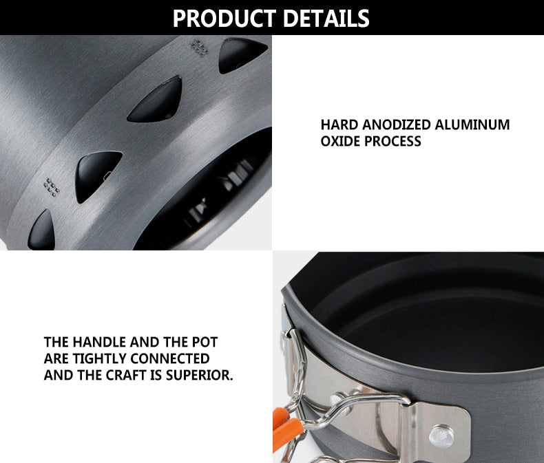 Fire Maple Pots Set  Foldable Heat Exchang Pot FMC-217 - KiwisLove