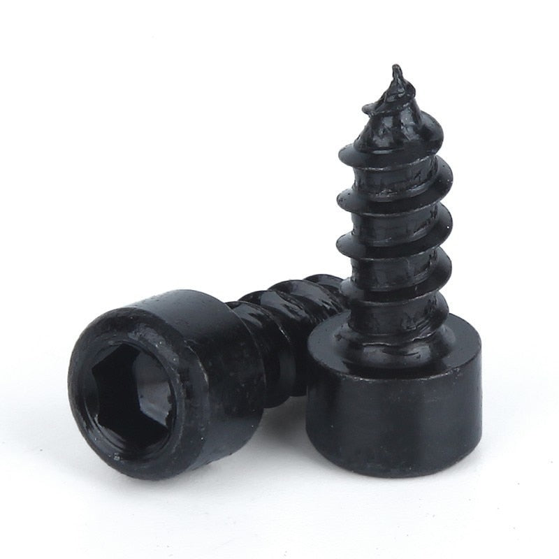 50pcs  Carbon Steel Black Hexagon Socket Cap Head Self Tapping Screw - KiwisLove