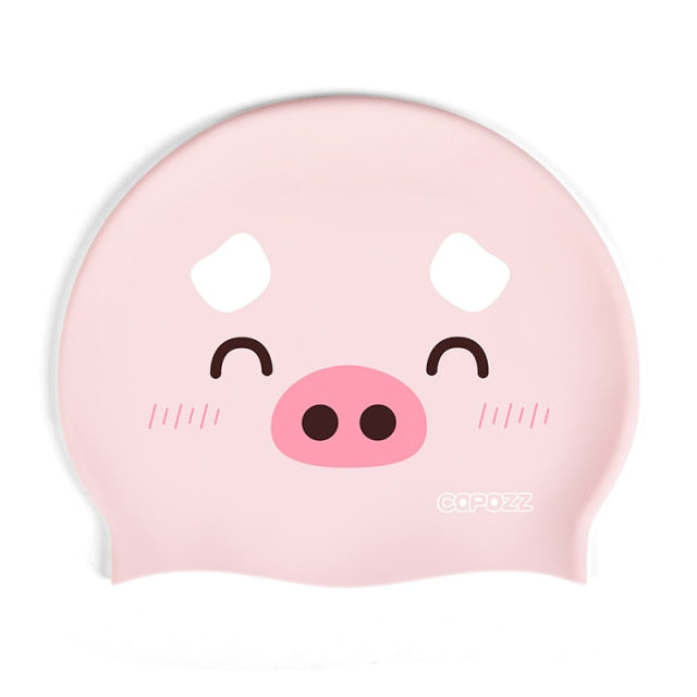 COPOZZ Swimming Cap Cartoon Children Kids Badmuts Waterproof Boy Girl - KiwisLove