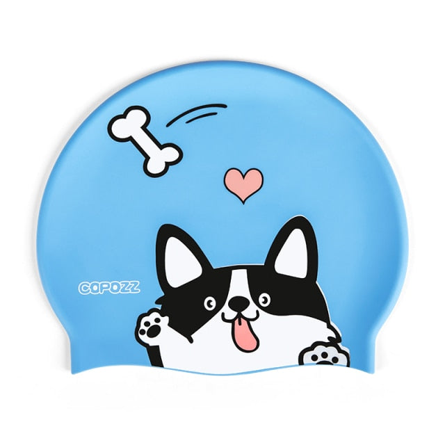 COPOZZ Swimming Cap Cartoon Children Kids Badmuts Waterproof Boy Girl - KiwisLove